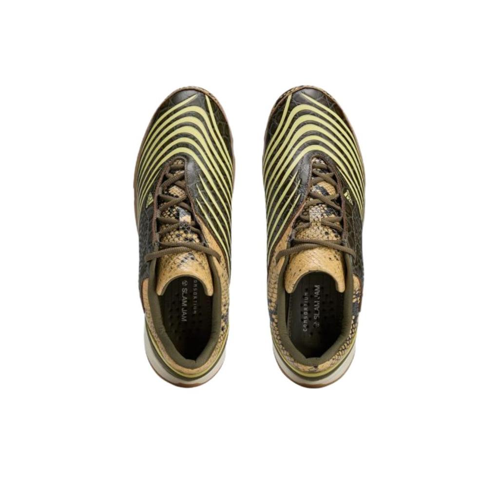 Slam Jam x adidas F50.7 Sala C5 Amarelo Pó Croco Tênis Unissex Marrom Degradê-Oceano Escuro-Cargo JR2201