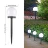 Solar Powered LED Round Ball Light Waterproof Outdoor Lawn Lamp Landscape Lighting Ground Plug for Garden Pathway Villa Decor
