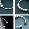 Women's Adjustable Silver Pearl Ring