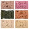 Solid Color Bow Baby Headbands, Soft Elastic Nylon Wide Hairbands for Infants