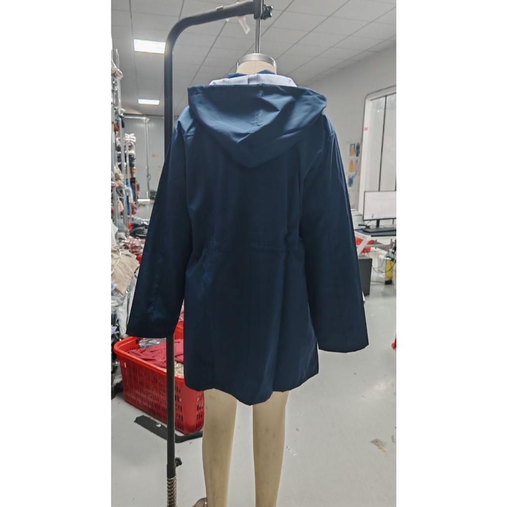 Women's Waterproof Slim Fit Trench Coat Windproof Outdoor Jacket