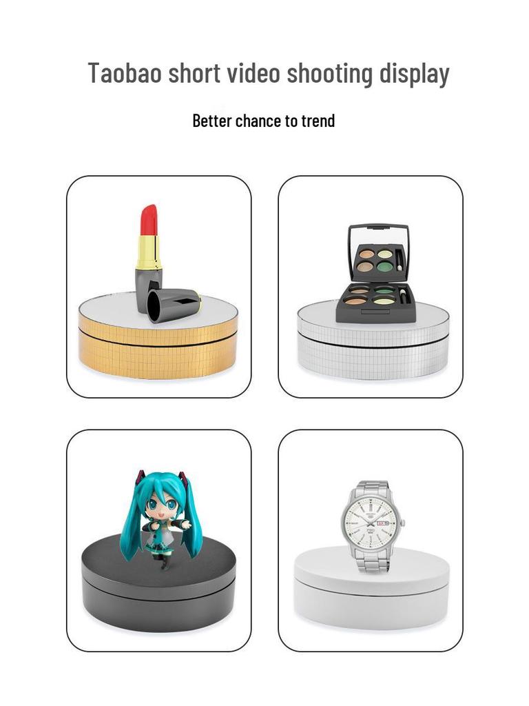 12cm Electric Dual-Use Rotating Display Stand for Photography