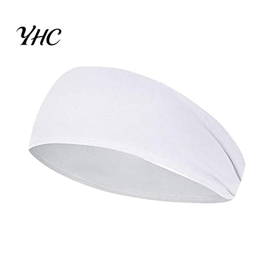 Solid Color Headband Men Sports Moisture Wicking Wide Workout Sport Quick Drying Running Cycling Sweatband Elastic