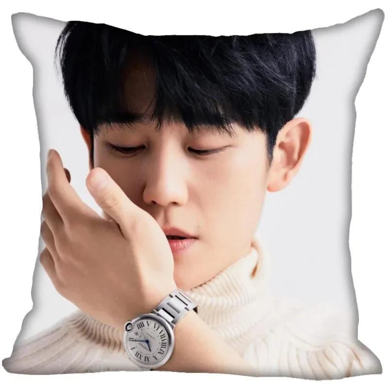 Jung Hae In Pillow Cover Bedroom Home Office Decorative Pillowcase Square Zipper Pillow Cases Satin Soft No Fade 0209