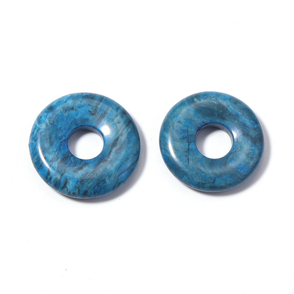 2pcs/lot Big Hole Natural Stone Beads Round Tiger Eye Opal Agate Stone Pendant Beads For DIY Charms Necklace Earring Accessories