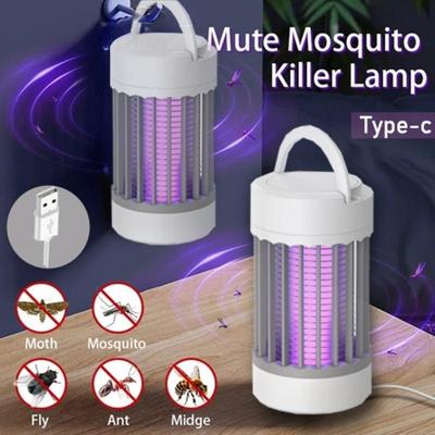 Lampada Elettrica a Shock USB Uccidi Zanzare Trappola per Insetti Portatile Silenziosa Luce Anti-Zanzare per Casa Giardino Campeggio Esterno Zapper