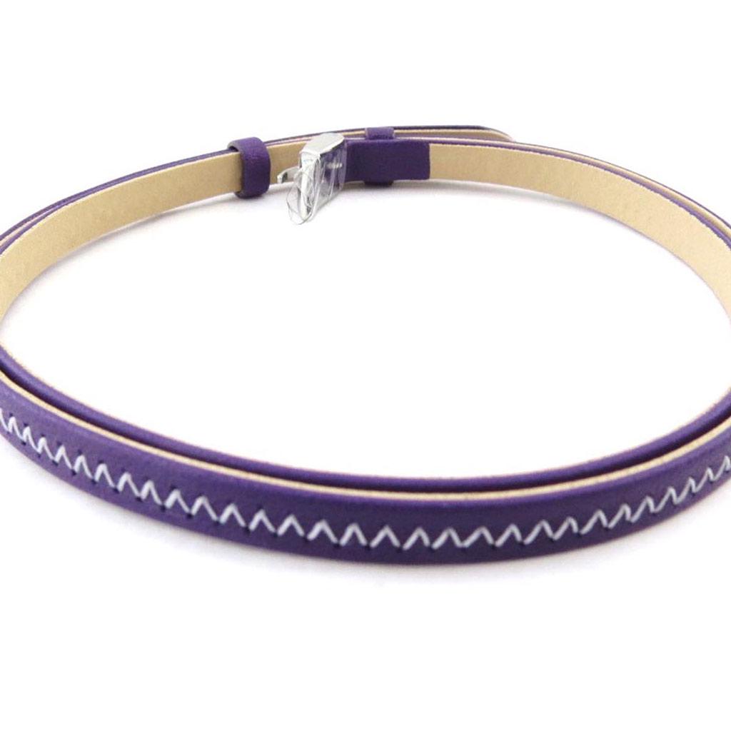 Les Trésors De Lily [J3100] - Pulseira de aço 'Peaceful' roxo prateado - 6 mm