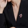 Fashionable Crystal Brooch, High-end Women's Exquisite Floral Brooch, Luxurious and Elegant Brooch