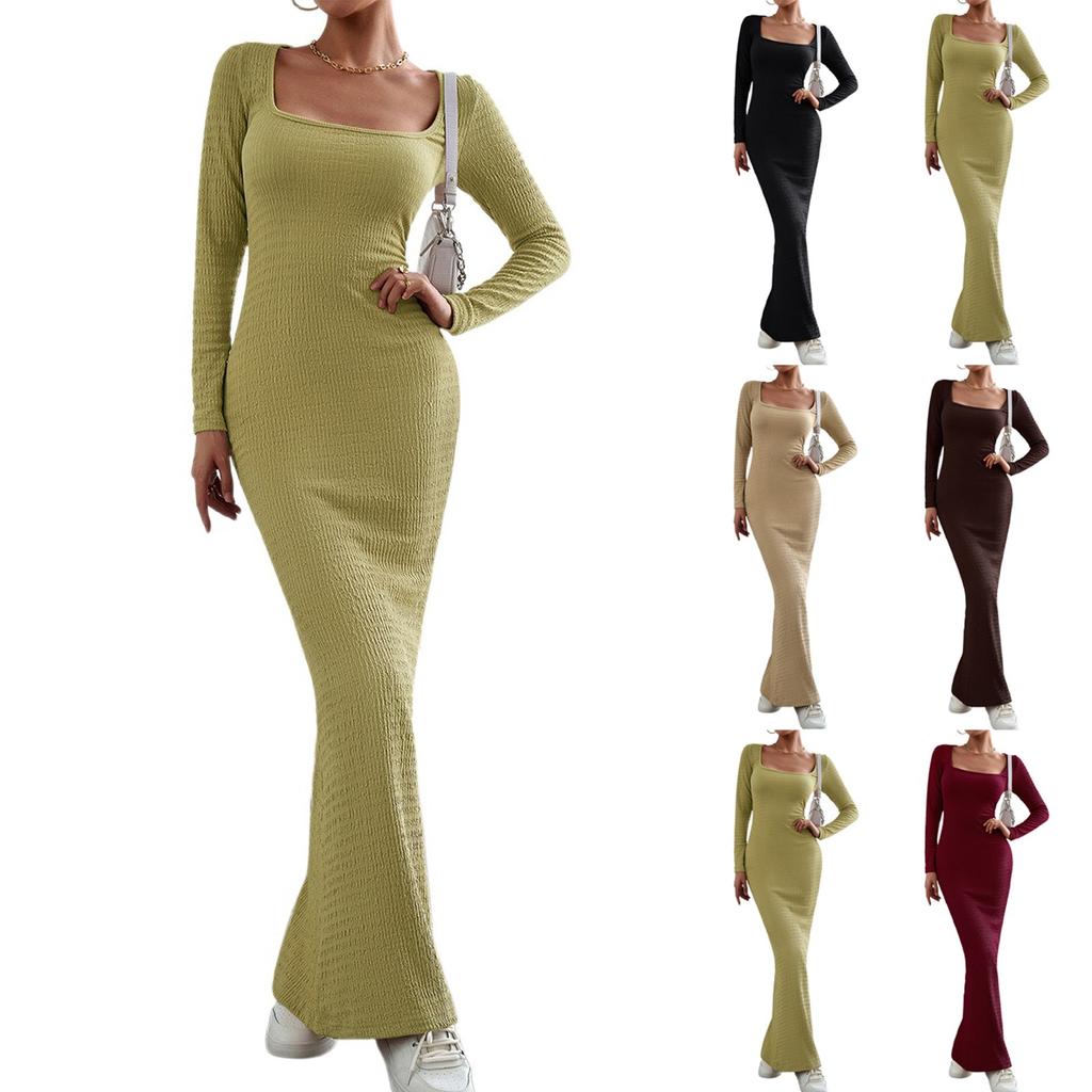 Women's Maxi Dress Womens Casual Long Sleeve Dress Party Long Dresses