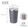 350ml Tumbler with Lid | Clear Lid, Copper Plated, Stainless Steel, Thermos, Copper Plated Construction, Keeps Water Hot and Cold, Gift, Plain, Zalatt
