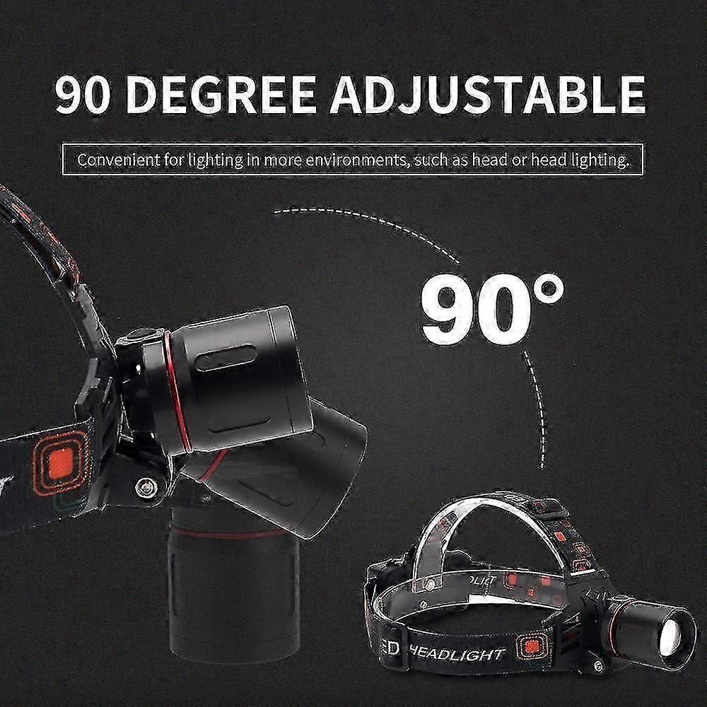 Red Headlamp, Red Led Hunting Headlamp, Rechargeable Headlamp With Red Zoom Filter, Used For Hunting, Astronomy, Star Gazing, Night Vision Tw