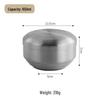 304 Stainless Steel Double-Layer Korean Rice and Soup Bowl with Lid for Kids