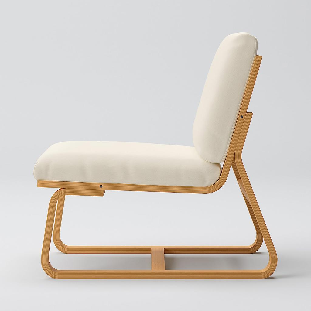 MUJI Sofa Chair Cover for Living Room or Dining Room, Washed Cotton Canvas, Natural Color, KB487A2A