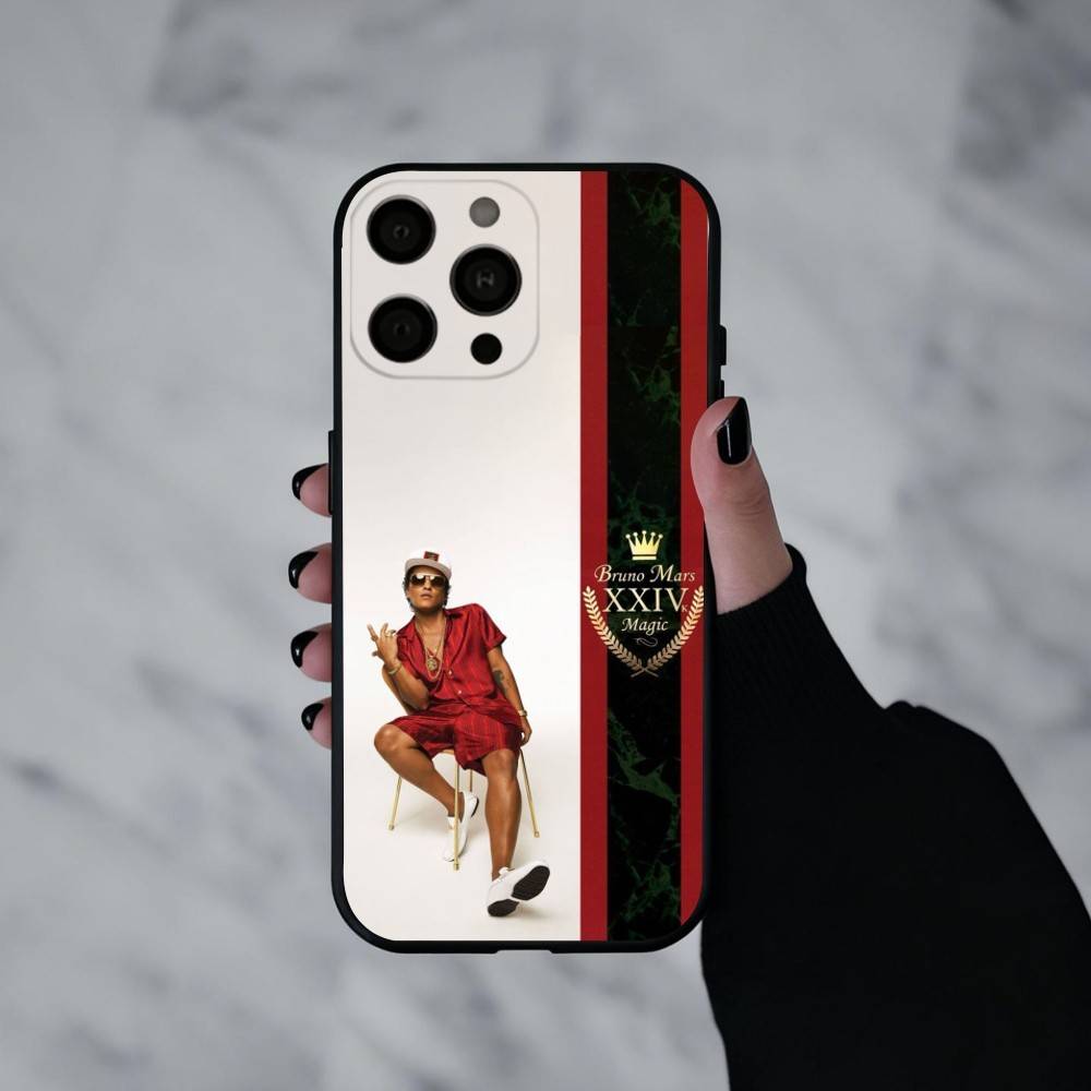 Coque de téléphone Talented Singer B-Bruno M-Mars Pour iPhone 17pro, 16,15,14,13,12,11 X XR Plus,Autres Housse Souple Noire