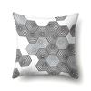 Polyester Pillowcase Peach Leather Velvet Black and White Geometric Printed Pillowcase Waist Cushion Cover Bedside Cushion Cover Bedside Cushion Cover