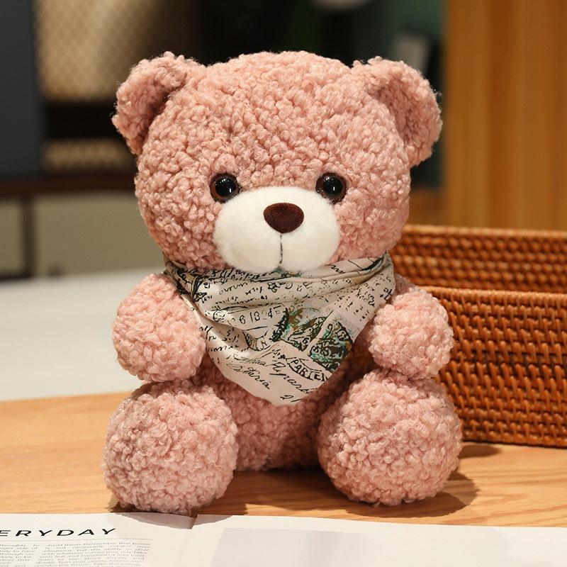 Cute Cute Scarf Teddy Bear Doll Plush Toy Sitting Bear Hugging Bear Doll Children's Doll Doll