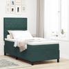 Box Spring Bed with Mattress Dark Green 90 X 190 Cm Velvet
