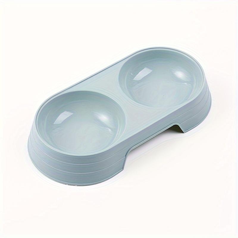 1pc  Pet Double Bowl Food Water Feeder For Dog & Cat, Candy Color Anti-slip Dog Double Bowl, Cat Bowl