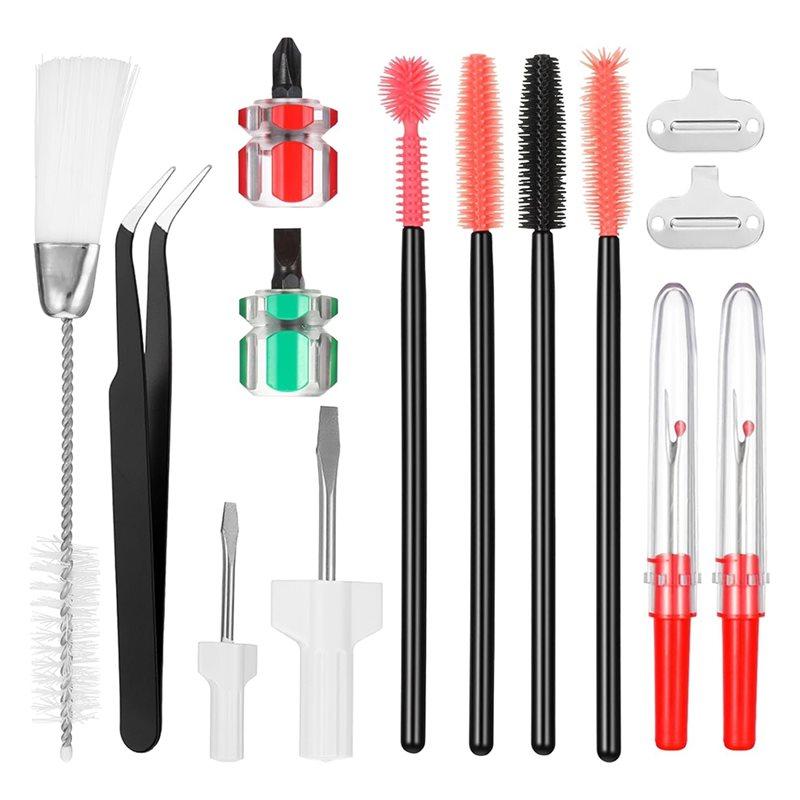 14-Piece Sewing Machine Maintenance Kit: Screwdrivers, Tweezers, Thread Removers, And Cleaning Brushes