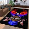 "Harley-Davidson Motorcycles Inspired Retro Design Carpet with Vintage Artwork" Suitable for Use As an Anti-slip    for    Room and Bedroom Sofas