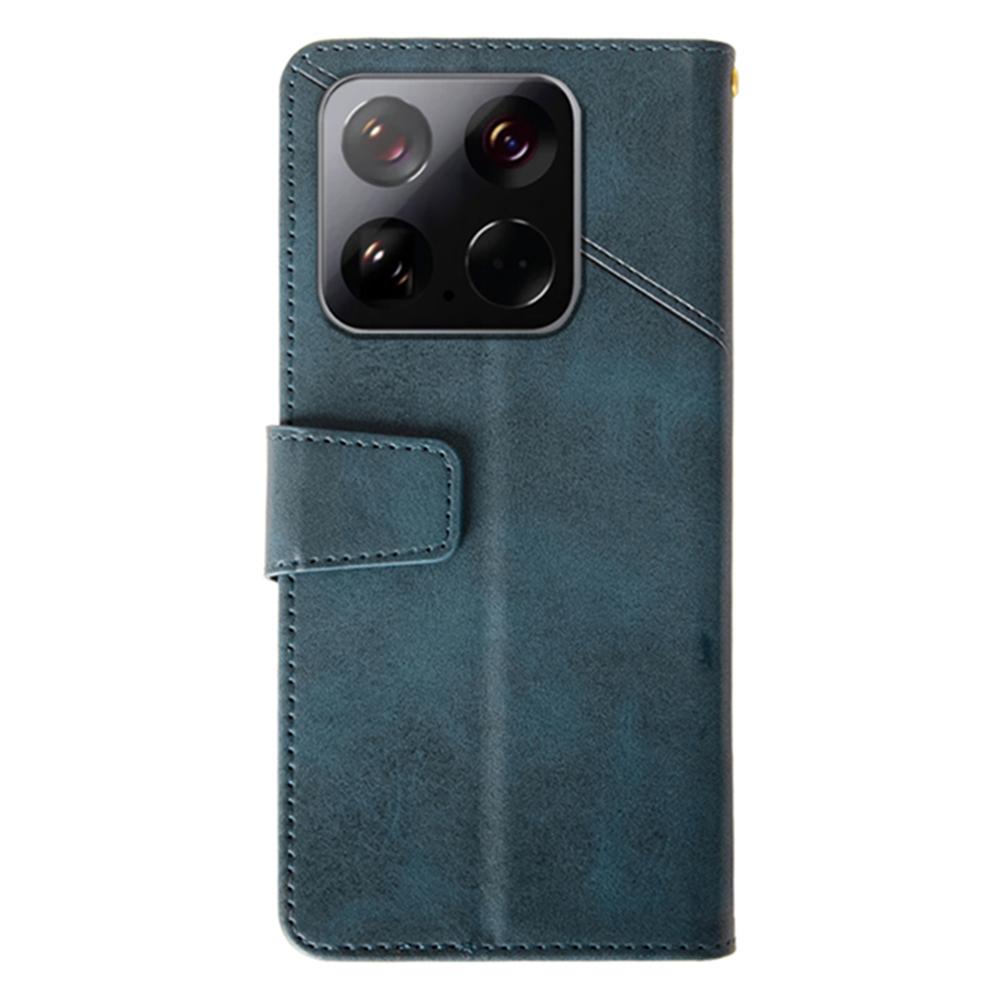 IDEWEI For Xiaomi 15 Case Leather Wallet Phone Cover Stand Calf Texture