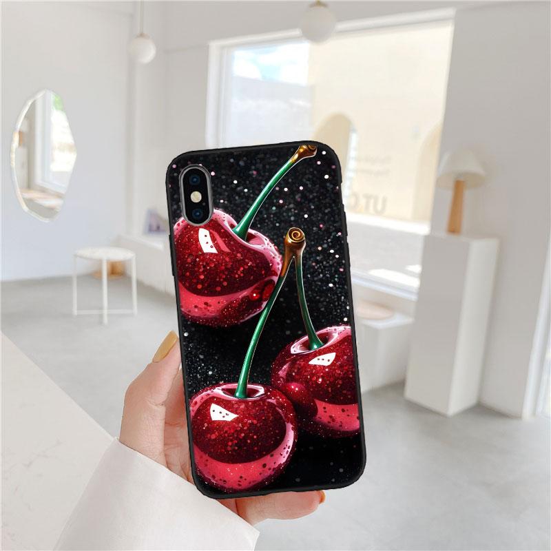 LO24 Cherry fruit Soft Shell Phone Case for Samsung Galaxy S20 S21 S22 Ultra FE + Plus A21S A22 A24 A25 A26 A30 A30S A31