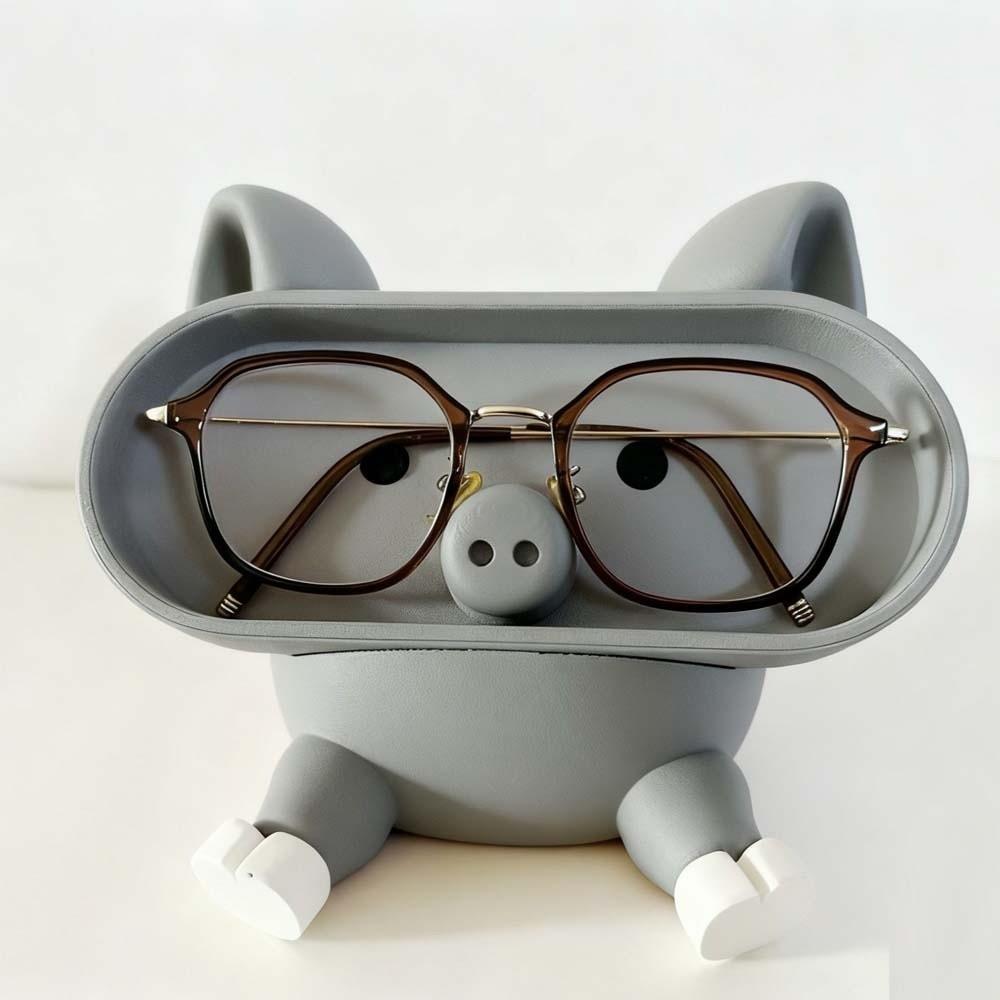 Portable Pink Piggy Glasses Case PLA Multi-functional Pig Stationery Storage Box Washable Dust-proof Eyewears Storage Box