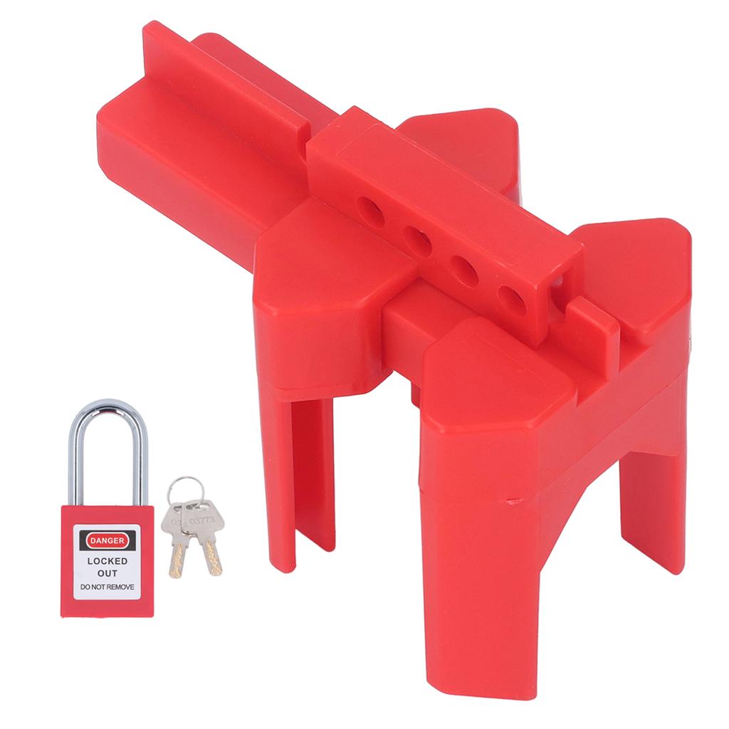 Width Adjustable Ball Valve Lock 38mm Safety Lock Set for Industrial Chemical Electrical