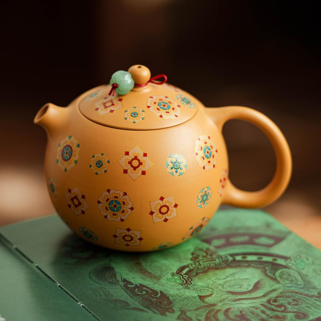 Yellow Clay Purple Sand Tea Pot 2025 New Xishi Teapot Premium Household Kung Fu Tea Set