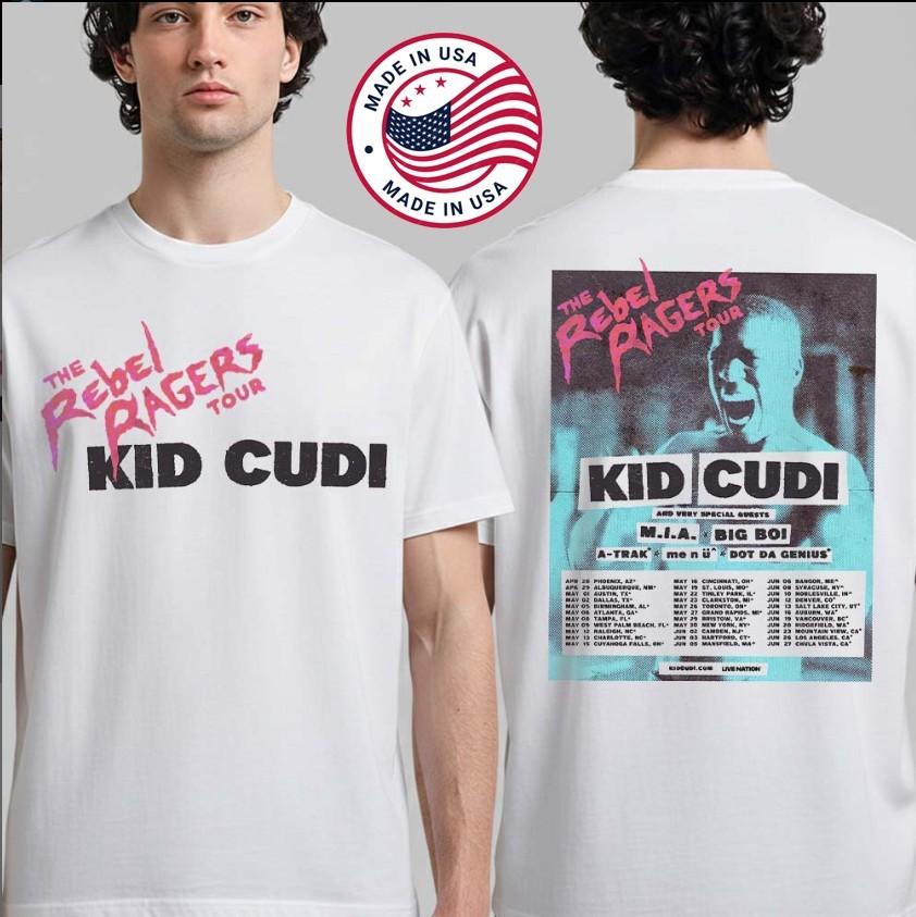 

Kid Cudi Rebel Ragers Tour 2026 North America Dates Two Sided Unisex TShirt Unisex T-Shirt XXXXL