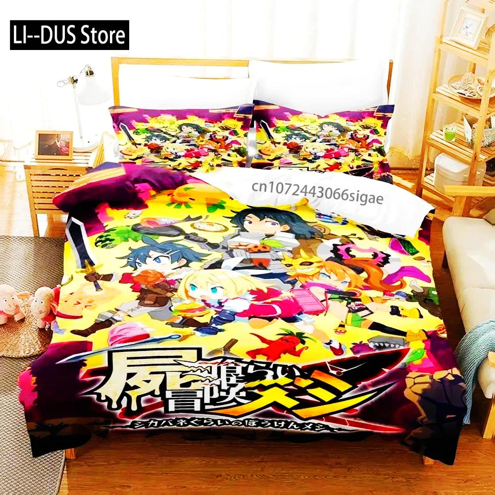Anime Disgaea Bettwäsche-Set Bettbezug Bett-Set Steppdeckenbezug Kissenbezug Bettdecke King Queen Size Jungen Erwachsene Bettwäsche-Set