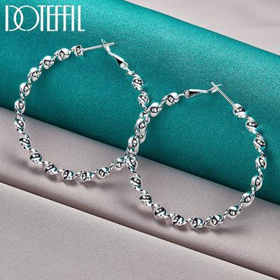 925 Sterling Silver Charm 50mm Earring Jewelry