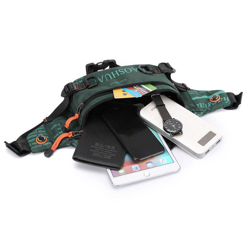Borsa da petto estiva impermeabile da uomo Borsa sportiva da cintura Borsa da donna per cellulare Borsa a tracolla trendy per il tempo libero all'aperto Borsa mimetica