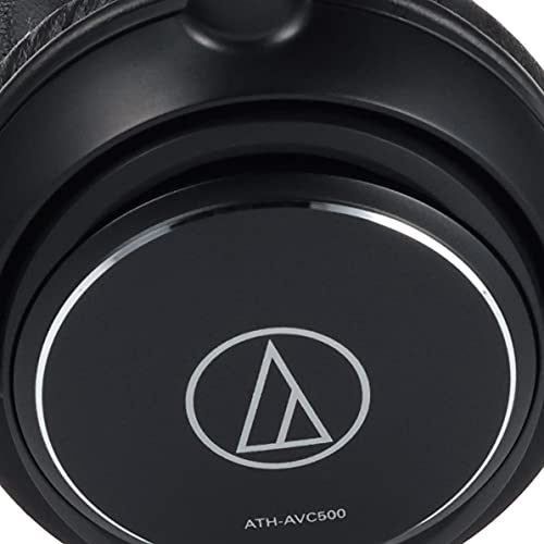 Audio-Technica ATH-AVC500 Wired Headphones, 3m Cable, 6.3mm Standard/3.5mm Mini Connection, Black