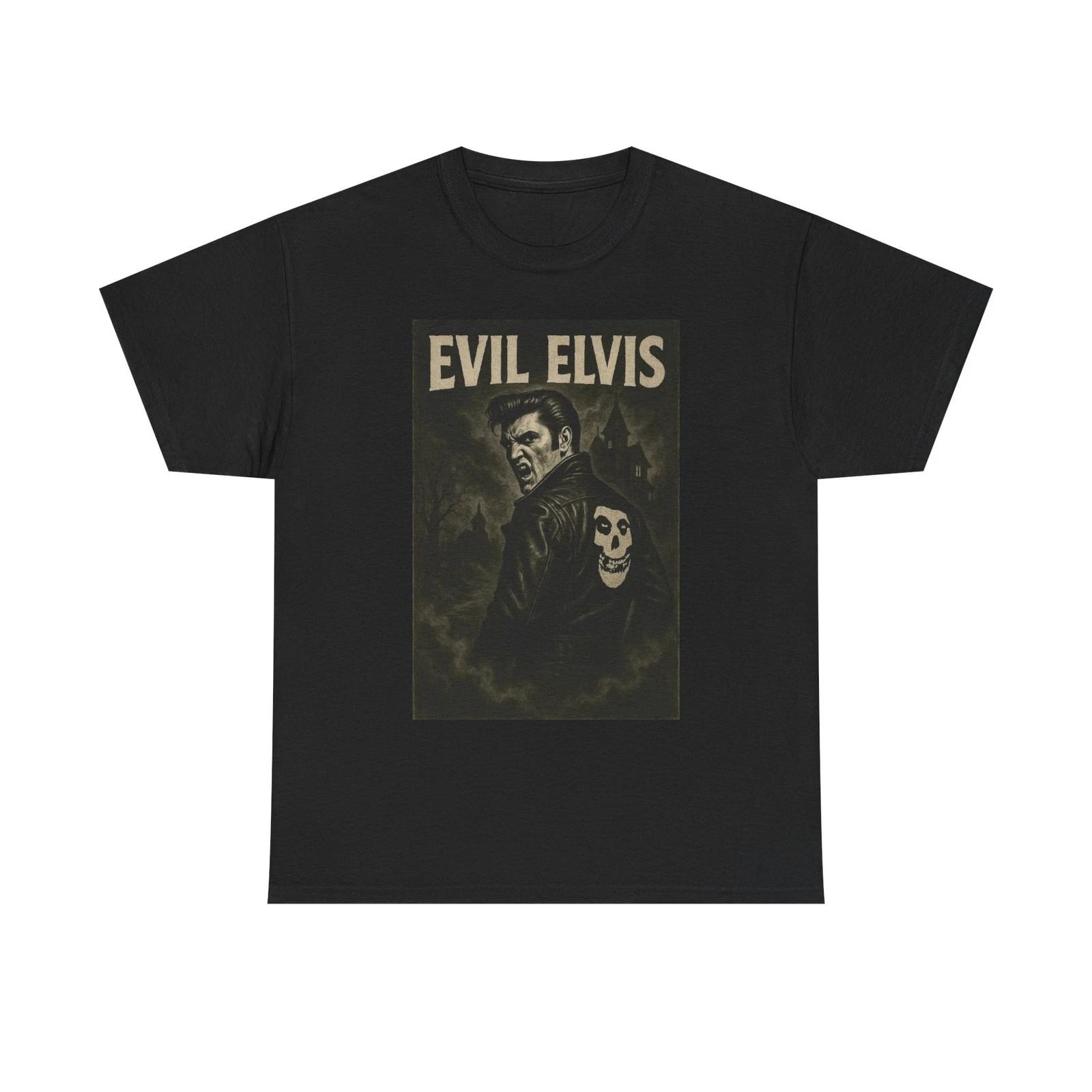 

Evil Elvis Graphic T Shirt Vintage King Unisex Heavy Cotton Tee L