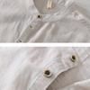 Summer T-shirts for Men Summer Daily Casual Simple Men Tops&Tees Chinese Style Men Clothing Cotton Linens Stand Collar Short Sleeve White T-Shirt 4XL