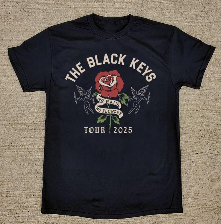 NEW The Black Keys No Rain No Flowers Tour 2025 Shirt All Size Unisex T-Shirt L