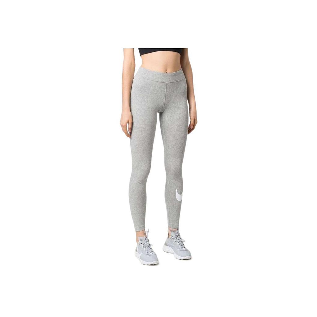 Nike Logo Print Mid-Rise Slim Fit Casual Pants Women Pants Gray CZ8530-063