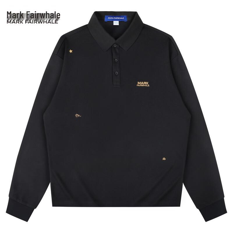 Mark Fairwhale Men's Embroidered Anti-bacterial Long Sleeve Polo Shirt