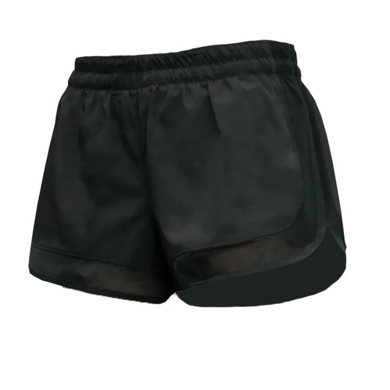 Women's Sports Shorts, Anti-Exposure, Quick-Dry, Loose Fit, Casual, Plus Size, Yoga, Fitness, Summer, Black, Short Shorts