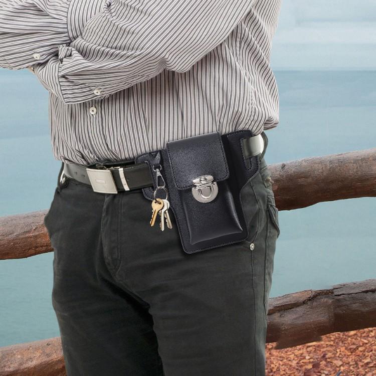 Outdoor Convenient Worksite Mobile Phone Bag Wearable Belt Waist Bag Large Capacity Multi-Functional Key Cigarette Storage Bag