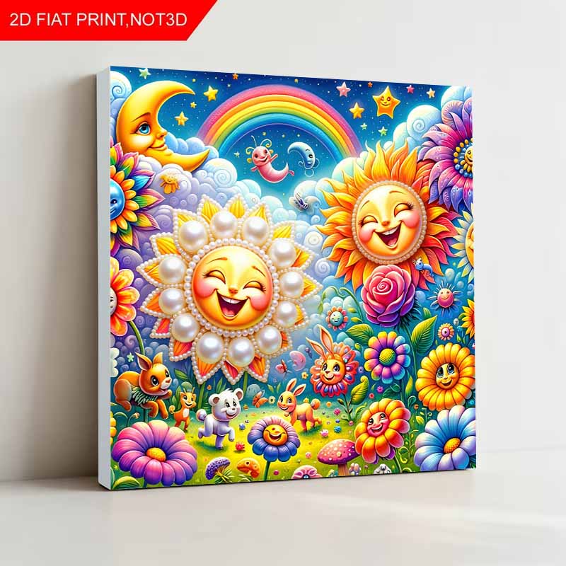 Flowers and The Moon Full 5D DIY Pearl Gem Art Diamond Painting Kits for Adults/Beginners Gift Idea Home Decor 11.81x11.81in