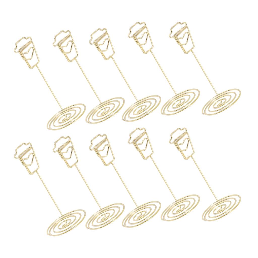 10Pcs Table Card Holder Reusable Metal Iron Place Stands Display Clips for Weddings Events Restaurants Parties