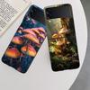 Fungal Aesthetics Phone Case For Samsung Z Flip 7 6 5G Galaxy Z Flip 5 4 3 Black Hard Cell Cover Luxury PC Shell Coque