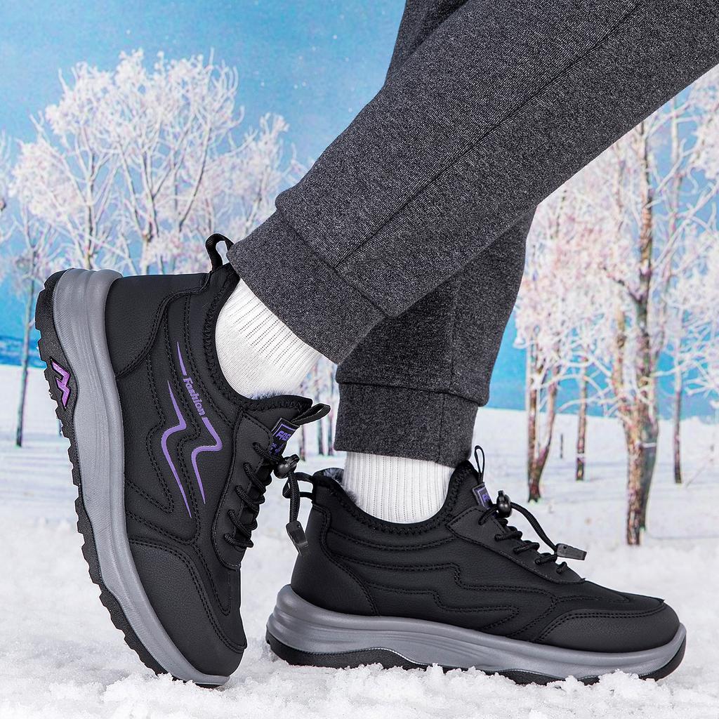 Men Large Size Warm Lined Boots High Top Shoes Winter Walking and Commuting Casual Outdoor Travel Daily Boots Style Sizes 36-44
