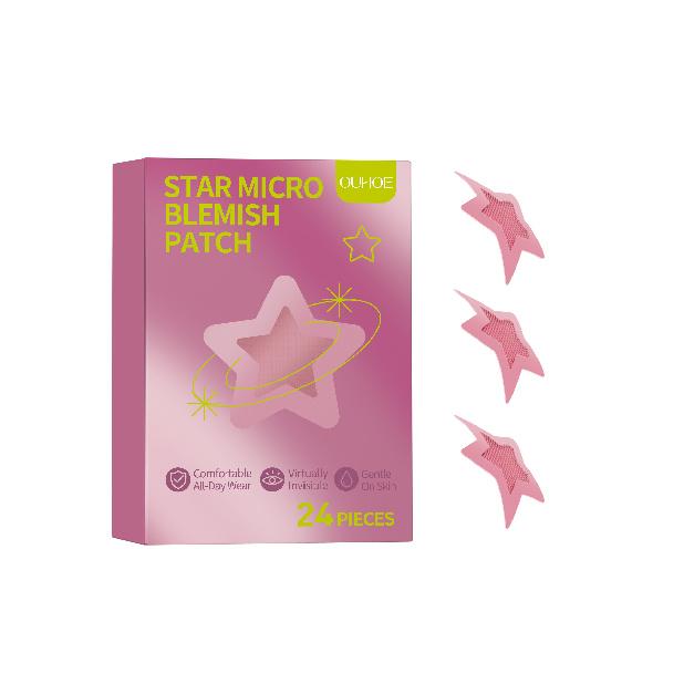 Star-shaped mini acne patches Daily facial care patches are light and delicate, gently caring for acne-prone skin 24pcs