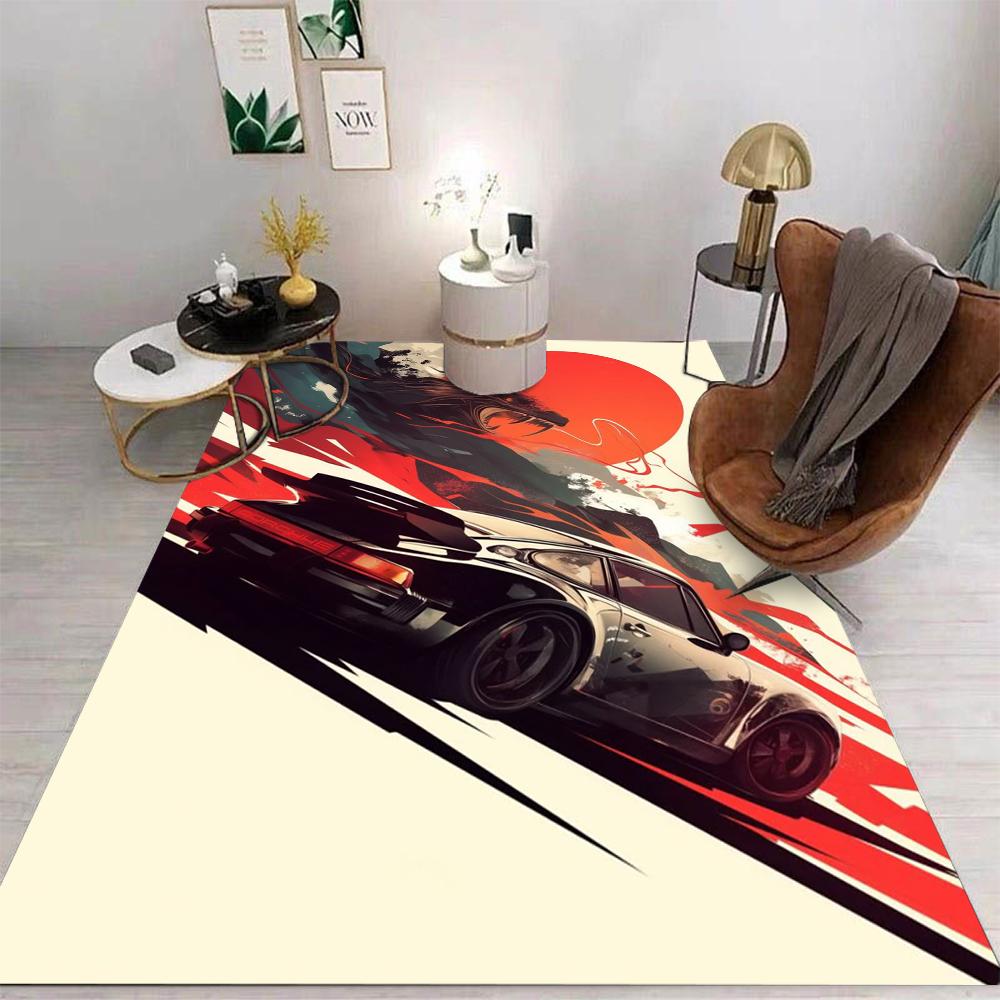 Car Carpet Cartoon Living Room Bedroom Kitchen Sofa Table Balcony Rug Non-slip Washable Mat Home Exquisite INS Style Home Decor