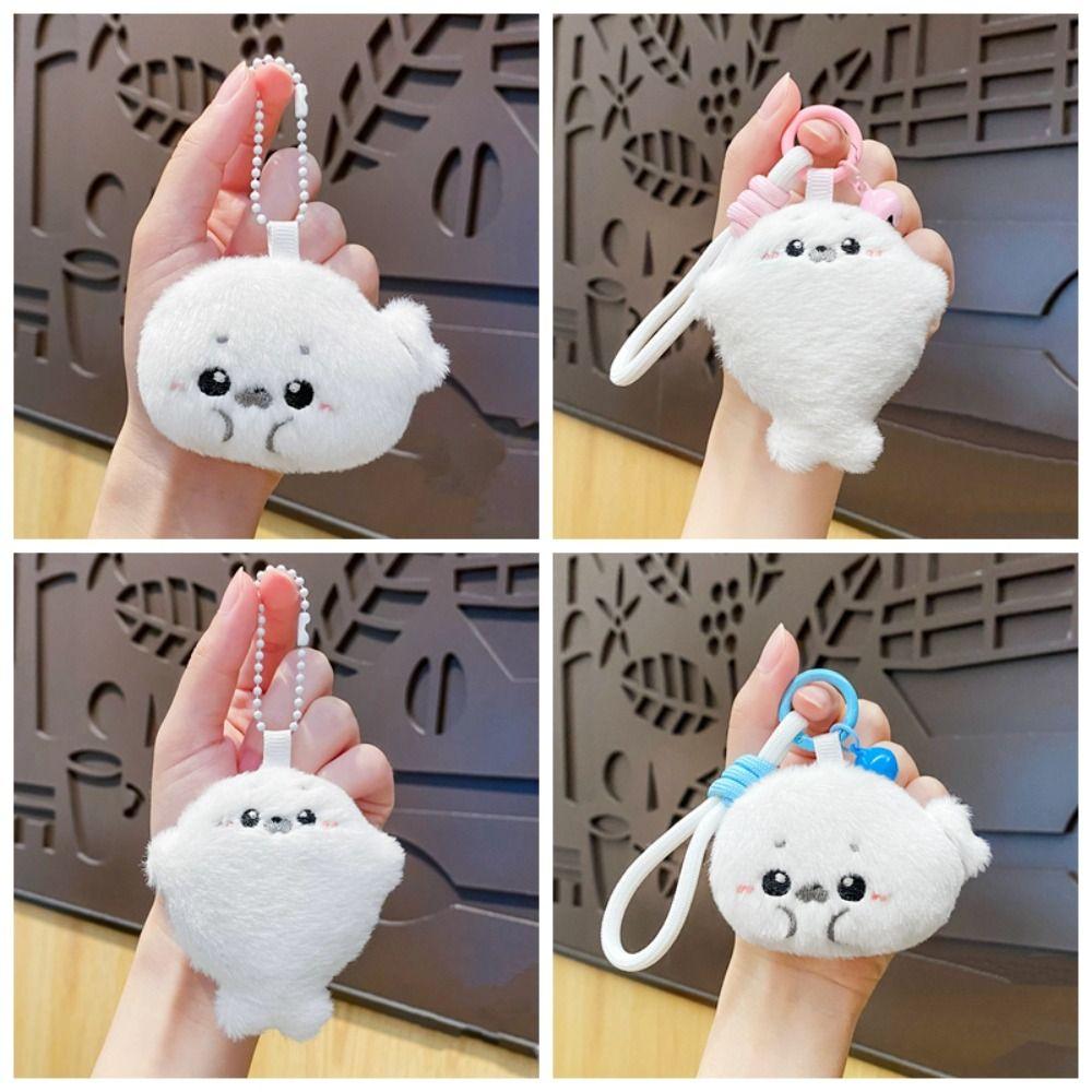 Ocean Animal Baby Seal Plush Toy Bag Pendant Seal Plush Keychain Little Seal Doll  Kids Toy