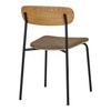 Lot de 2 chaises 51x47x77 cm en tissu marron et naturel