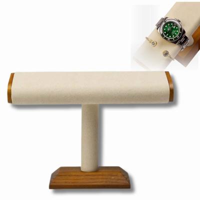 Meilleur Choix Watch Stand, Watch Stand, Watch Stand, Jewelry Storage, Wooden (Off-White)